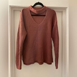Lumiere Mauve open neck sweater‎ size medium